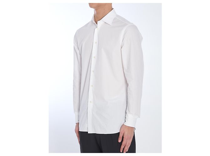 Camisa Borriello Spaccanapoli de algodão branco - vista 2