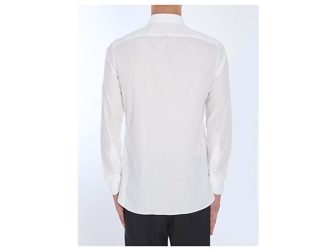 Camisa Borriello Spaccanapoli de algodão branco - vista 4