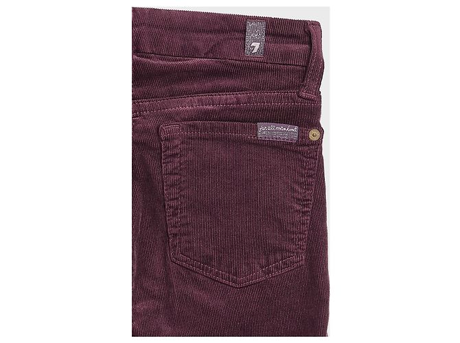 Pantalones acanalados 7 For All Mankind Morado Púrpura - vista 3