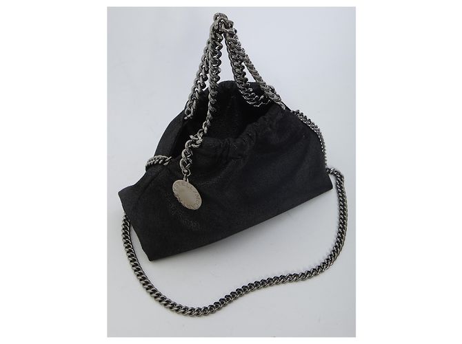 Stella Mc Cartney Mini borsa Falabella con coulisse Nero - vista 3