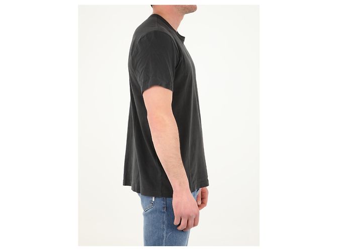 James Perse Camiseta de algodón peinado Negro - vista 3