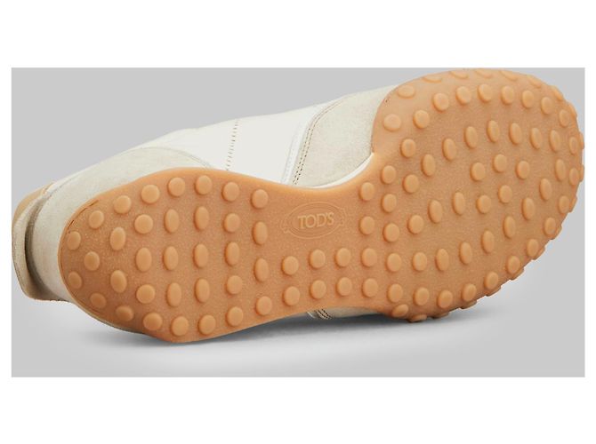 Tod's Sneaker aus glattem Leder und Wildleder Weiß - Ansicht 4
