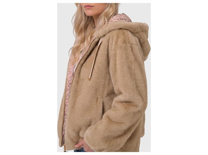 Herno Chantilly Kunstpelzjacke creme Beige - Ansicht 3