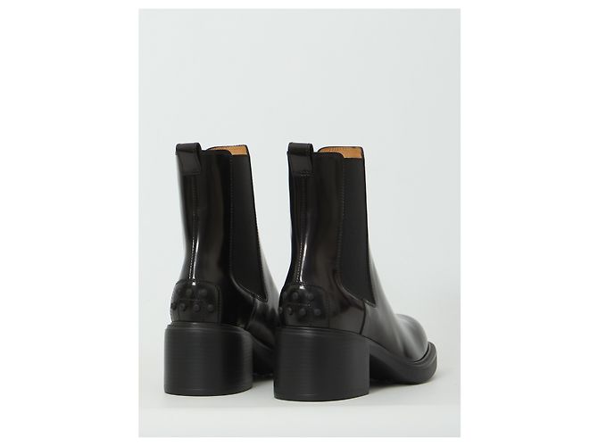 Tod's Ankle boot in leather Black - view 3