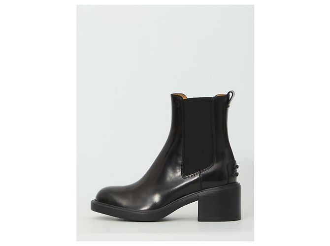 Tod's Ankle boot in leather Black - view 4