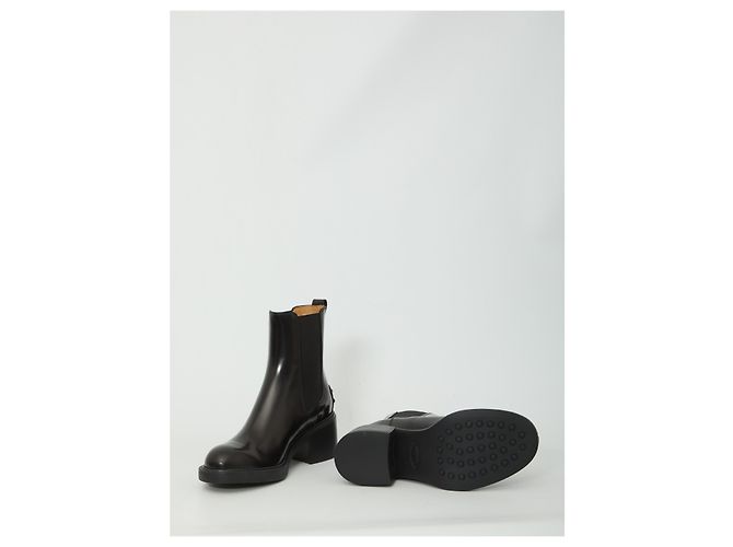 Tod's Ankle boot in leather Black - view 5