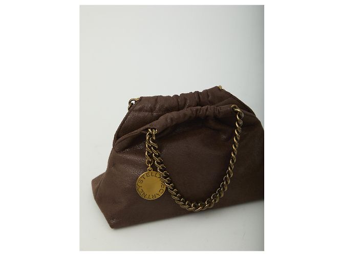 Stella Mc Cartney Mini borsa Falabella con coulisse Marrone - vista 4
