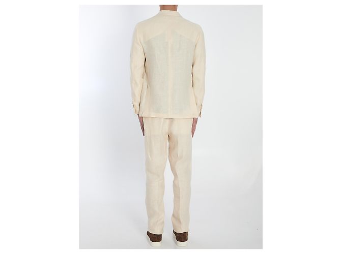 Lardini Two-piece Linen Suit Cream - view 4