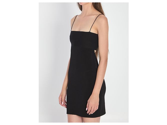 Vestido slip mini de seda preto Alexander Wang - vista 2