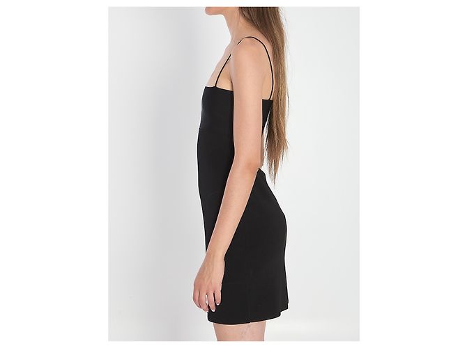 Vestido slip mini de seda preto Alexander Wang - vista 3