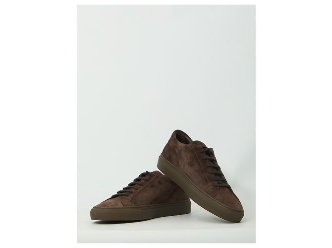 Common Projects Baskets Achilles Premium en daim marron foncé - vue 5