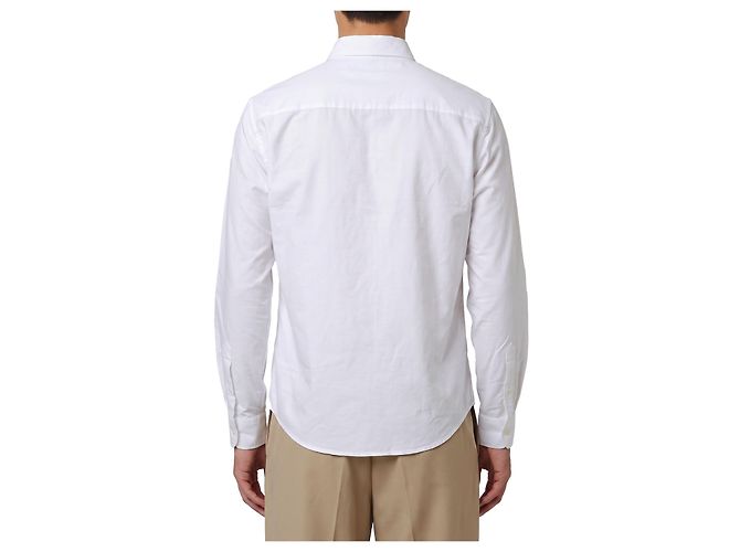 Camicia Ami Paris Ami De Coeur in cotone Oxford bianca Bianco - vista 3