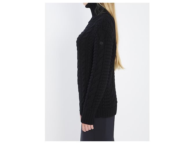Moncler pull à col roulé tricot EE72 Noir - vue 3