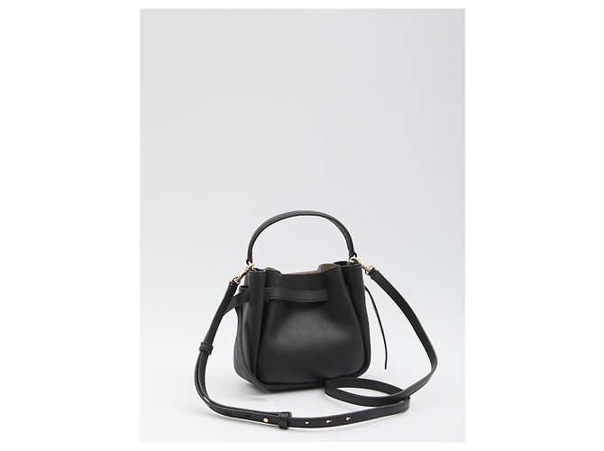 Borsa bucket mini Romy Tory Burch in pelle nera Nero - vista 2