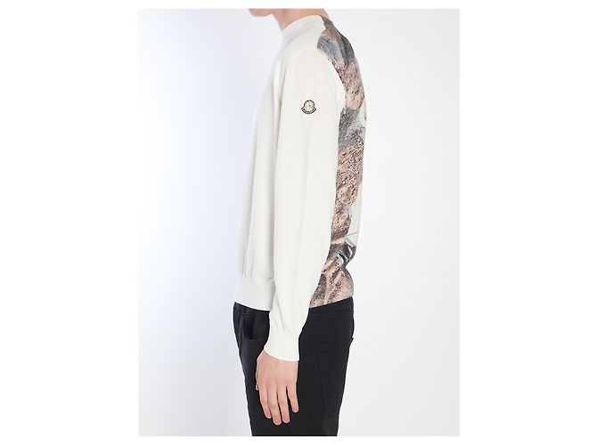 Moncler x Mercedes-Benz by Nigo bedruckter Baumwollpullover weiß - Ansicht 3