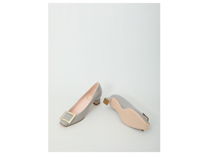 Roger Vivier Décolleté Belle Vivier Trompette Grigio - vista 5