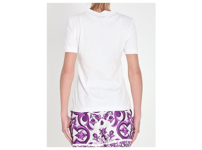 Camiseta de algodón blanca Maiolica Dolce & Gabbana Blanco - vista 4