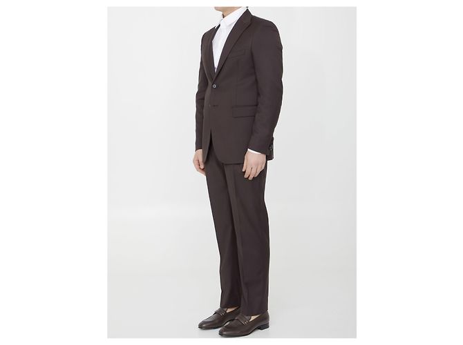 Tonello Suit in viscose blend Brown - view 2