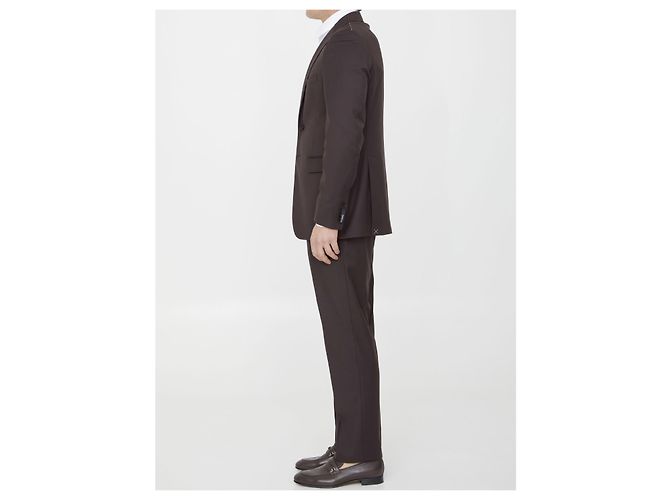 Tonello Suit in viscose blend Brown - view 3