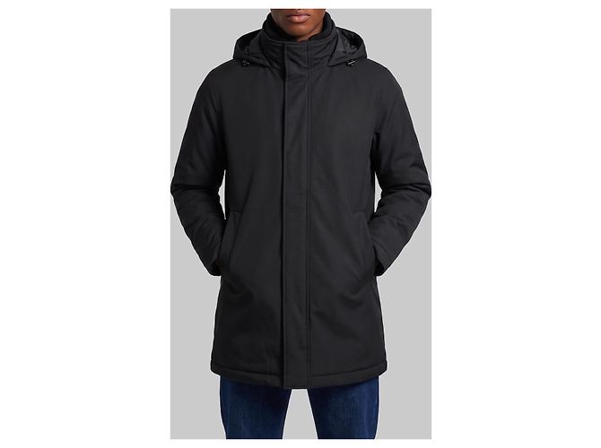 Herno Veste à col tricoté noire - vue 2