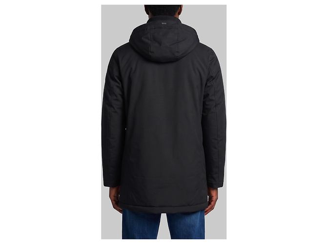 Herno Veste à col tricoté noire - vue 4
