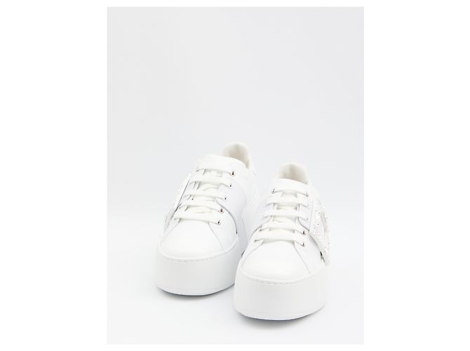 Roger Vivier Viv' Skate Sneaker aus Leder Weiß - Ansicht 5
