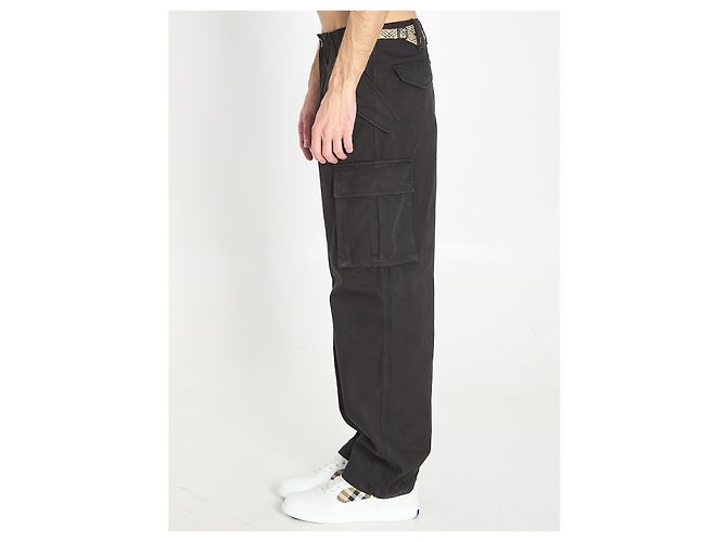 Burberry Calças cargo em algodão Preto - vista 3