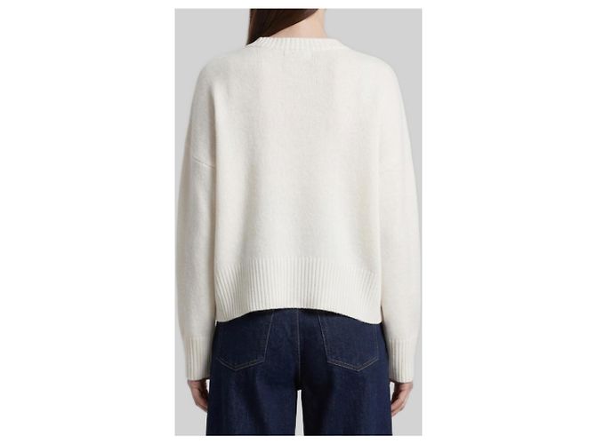 Pull Loulou de Saison Anton en cachemire blanc - vue 3