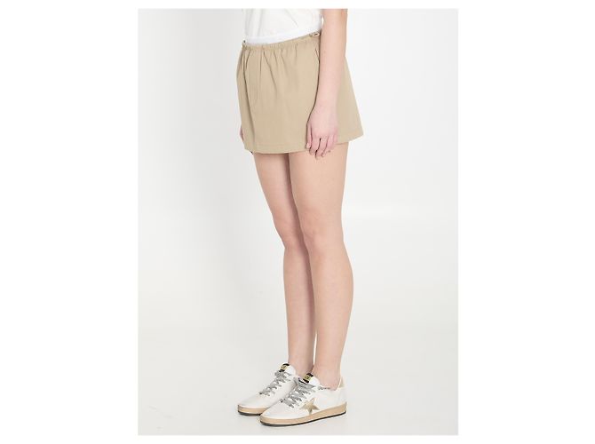 Alexander Wang Minissaia de sarja de algodão castanha Marrom - vista 2