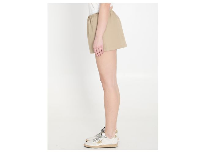 Alexander Wang Minissaia de sarja de algodão castanha Marrom - vista 3