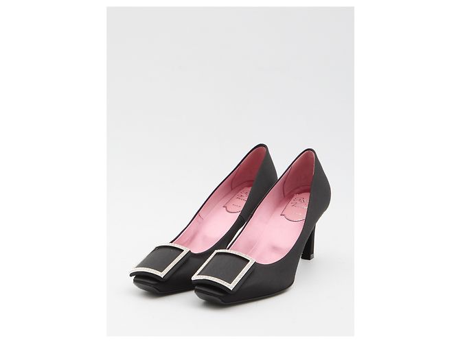 Roger Vivier Trompette satin pumps Black - view 2