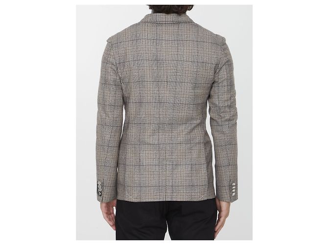 Giacca doppiopetto Tonello beige in lana e cashmere - vista 4