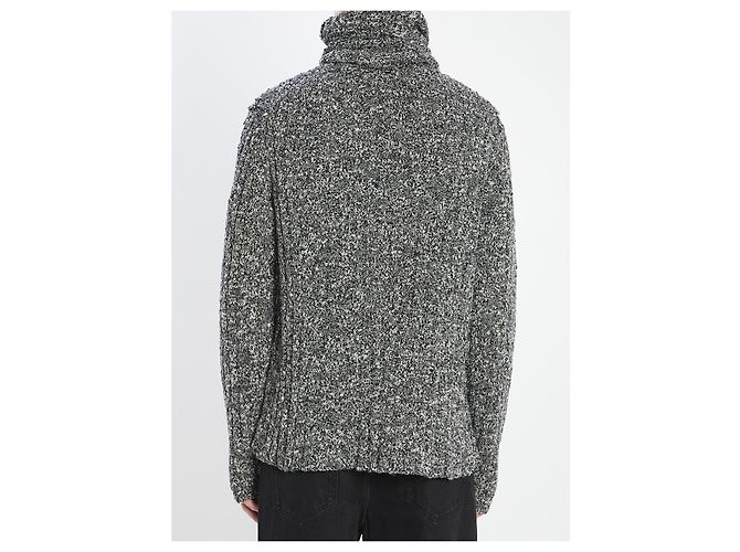 Dolce & Gabbana Pull à col roulé en cachemire et laine blanc - vue 4