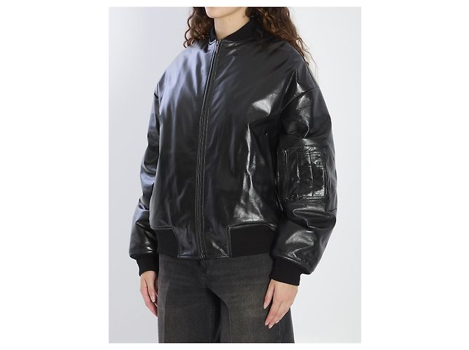 Salvatore Santoro Chaqueta bomber de cuero - vista 2