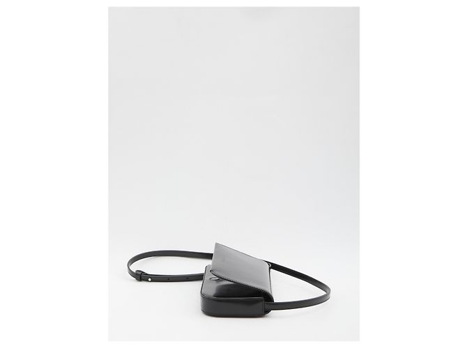 Borsa a tracolla Jacquemus Curvo in pelle nera Nero - vista 4