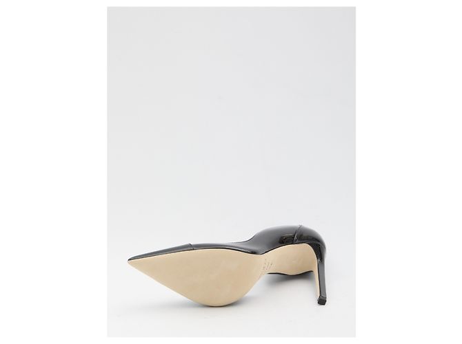 Décolleté Jimmy Choo Brigitte 100 in pelle nera Nero - vista 4