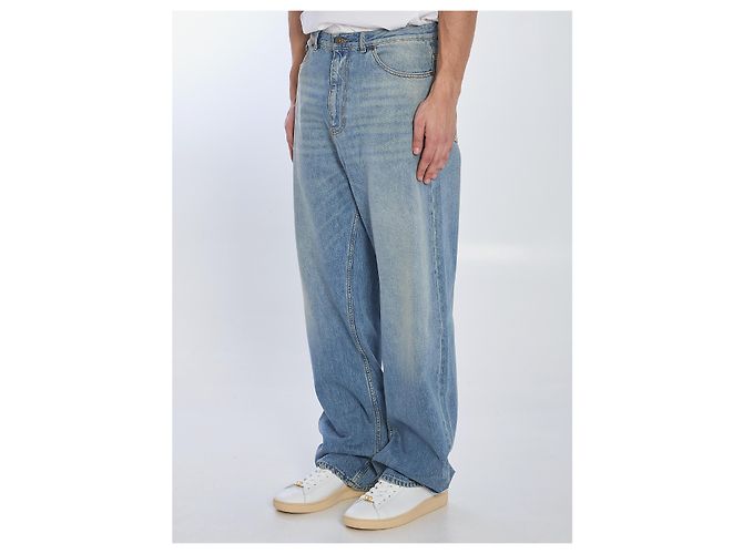 Valentino Garavani Vaqueros baggy Chez Valentino azul claro de algodón - vista 2