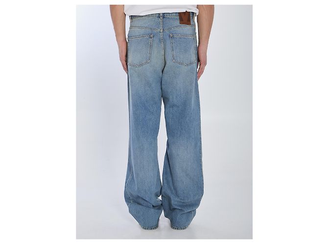 Valentino Garavani Vaqueros baggy Chez Valentino azul claro de algodón - vista 4