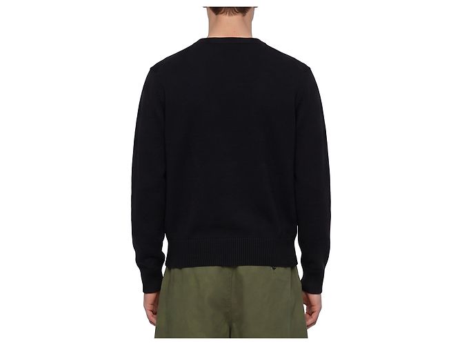 Ami Paris Ami De Coeur Pullover aus schwarzer Merinowolle - Ansicht 3