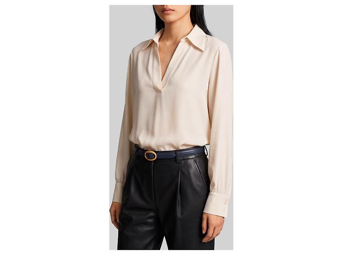 Sutton New York Blusa in double georgette Champagne - vista 2