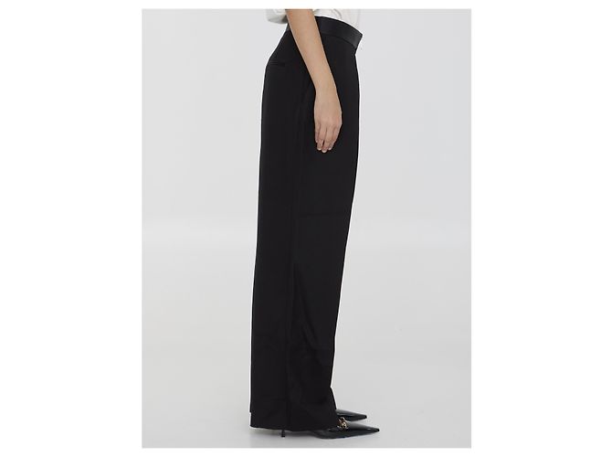 Pantalones Marine Khaite negros de viscosa - vista 3
