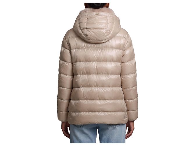 Herno Chaqueta de plumón ultraligera con piel sintética Beige - vista 3