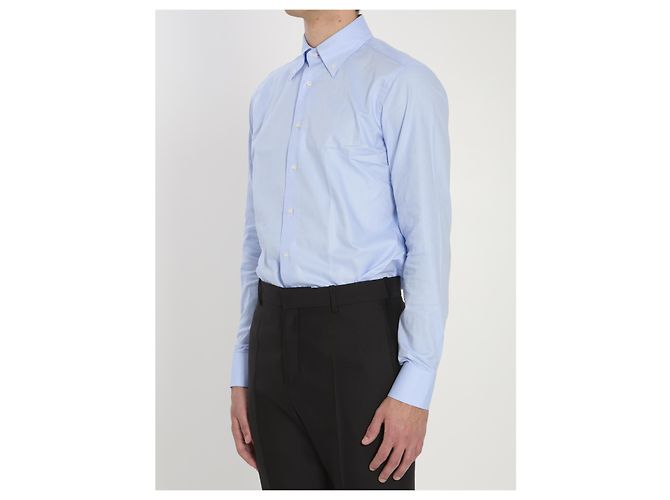 Borriello Vomero Hemd aus hellblauem Oxford-Baumwollstoff - Ansicht 2