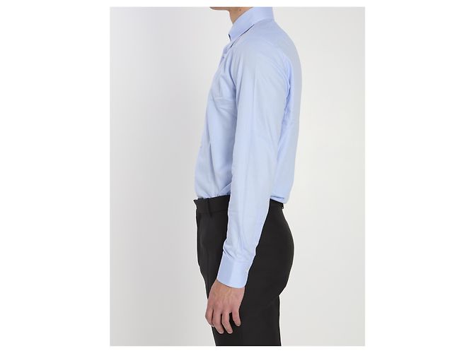Borriello Vomero Hemd aus hellblauem Oxford-Baumwollstoff - Ansicht 3