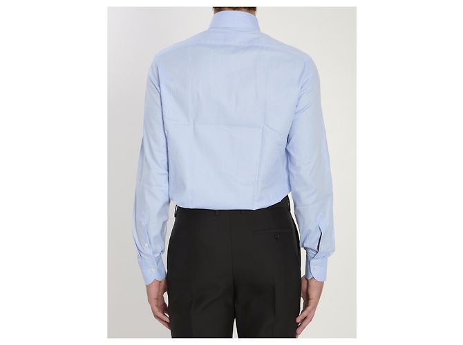 Borriello Vomero Hemd aus hellblauem Oxford-Baumwollstoff - Ansicht 4