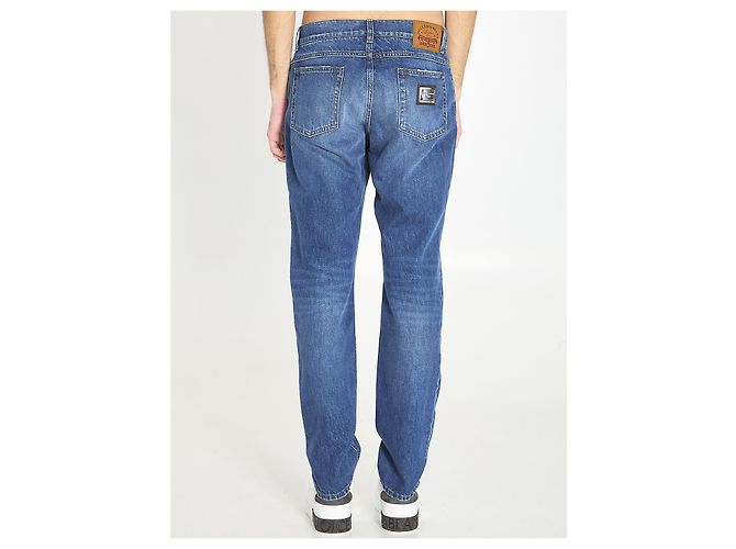 Dolce & Gabbana Jeans aus hellblauem Baumwoll-Denim - Ansicht 4