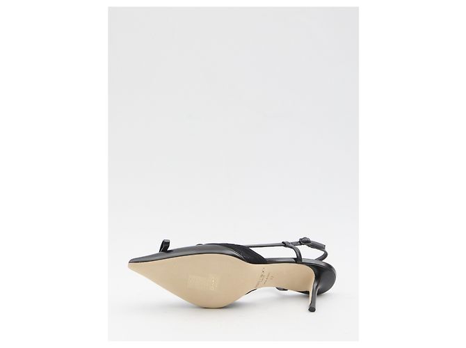 Jimmy Choo Décolleté slingback Afia Mesh Nero - vista 4