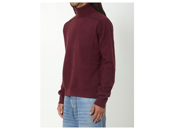 Maison Martin Margiela Rollkragenpullover aus Schurwolle Bordeaux - Ansicht 2
