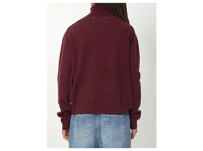 Maison Martin Margiela Rollkragenpullover aus Schurwolle Bordeaux - Ansicht 4