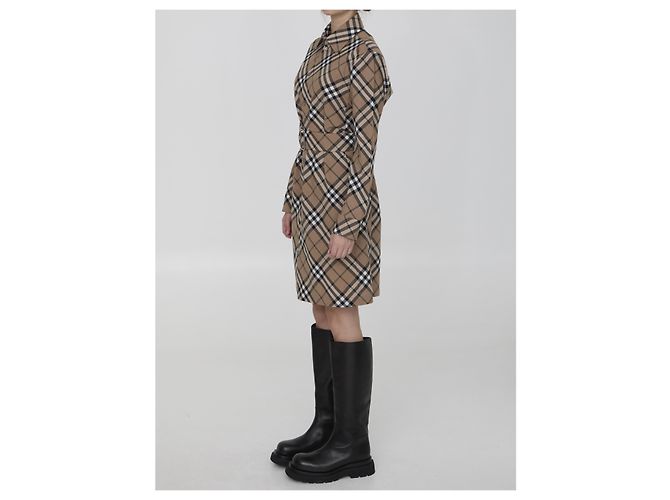 Burberry Check Bluse braun Wollmischung - Ansicht 2
